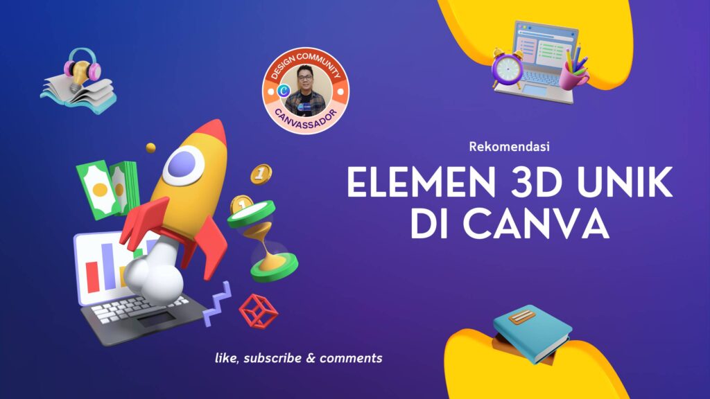 3d elemen keyword di canva